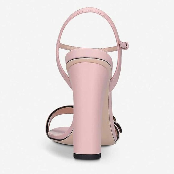 Gucci GG Marmont Block Heel Sandal in Perfect Pink NEW IN BOX - Picture 5 of 9